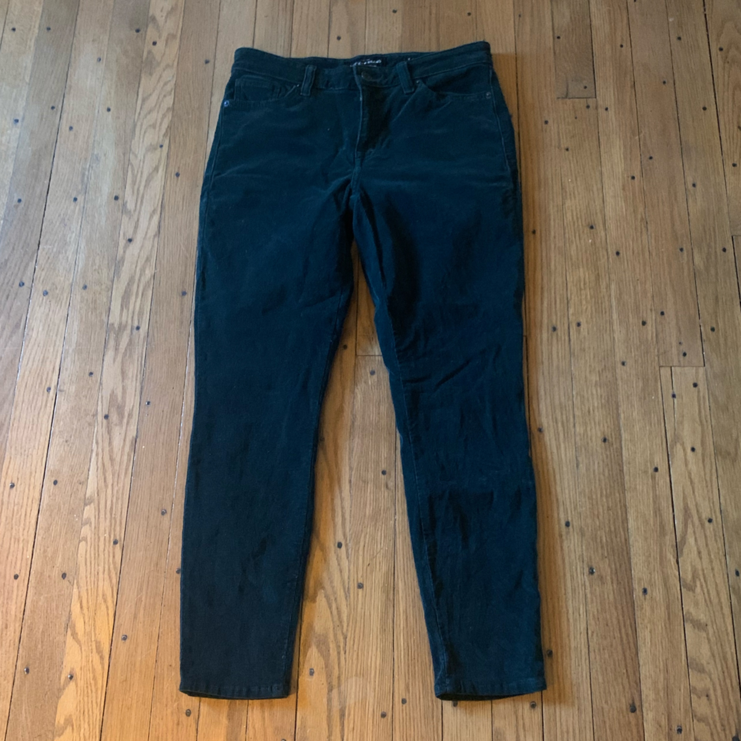 Like New Lucky Brand Ava Skinny Dark Green Corduroy Pants
